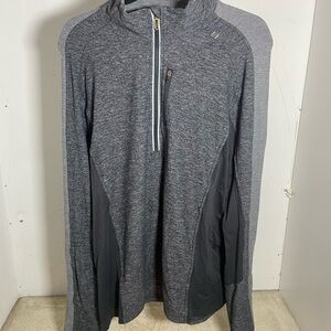 Lululemon Mens Half Zip Running Pullover Heather Grey Training Top XXL